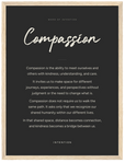 Compassion Word of Intention Framed print 30x40 cm / 12x16″ Wood frame Carbon paper