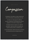 Compassion Word of Intention Framed print A3 (29.7 x 42 cm) Black frame Carbon paper