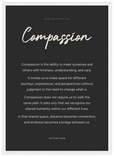 Compassion Word of Intention Framed print A3 (29.7 x 42 cm) White frame Carbon paper