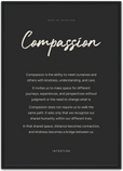 Compassion Word of Intention Framed print A2 (42 x 59.4 cm) Black frame Carbon paper
