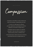 Compassion Word of Intention Framed print A1 (59.4 x 84.1 cm) Black frame Carbon paper