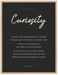 Curiosity Word of Intention Framed print 60x80 cm / 24x32″ Wood frame Carbon paper