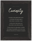 Curiosity Word of Intention Framed print 13x18 cm / 5x7″ Black frame Carbon paper