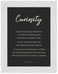 Curiosity Word of Intention Framed print 13x18 cm / 5x7″ White frame Carbon paper