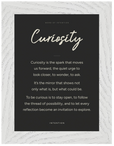 Curiosity Word of Intention Framed print A3 (29.7 x 42 cm) White frame Carbon paper