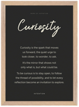 Curiosity Word of Intention Framed print A3 (29.7 x 42 cm) Wood frame Carbon paper