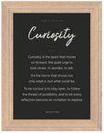 Curiosity Word of Intention Framed print A1 (59.4 x 84.1 cm) Wood frame Carbon paper