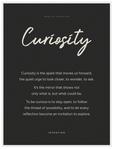 Curiosity Word of Intention Framed print 60x80 cm / 24x32″ White frame Carbon paper