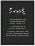 Curiosity Word of Intention Framed print 13x18 cm / 5x7″ Black frame Carbon paper