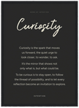 Curiosity Word of Intention Framed print A3 (29.7 x 42 cm) Black frame Carbon paper