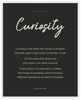Curiosity Word of Intention Framed print 40x50 cm / 16x20″ White frame Carbon paper