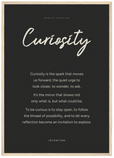 Curiosity Word of Intention Framed print A2 (42 x 59.4 cm) Wood frame Carbon paper