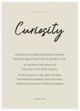 Curiosity Word of Intention Framed print A1 (59.4 x 84.1 cm) White frame Linen paper