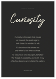 Curiosity Word of Intention Framed print 70x100 cm / 28x40″ White frame Carbon paper