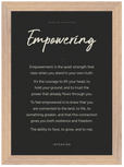 Empowering Word of Intention Framed print 21x29.7 cm / 8x12" Wood frame Carbon paper