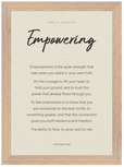Empowering Word of Intention Framed print 21x29.7 cm / 8x12" Wood frame Linen paper