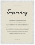 Empowering Word of Intention Framed print 30x40 cm / 12x16″ White frame Linen paper