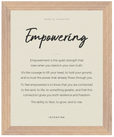 Empowering Word of Intention Framed print 40x50 cm / 16x20″ Wood frame Linen paper