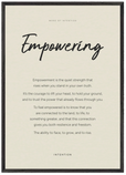 Empowering Word of Intention Framed print A1 (59.4 x 84.1 cm) Black frame Linen paper