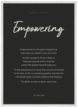 Empowering Word of Intention Framed print A1 (59.4 x 84.1 cm) White frame Carbon paper