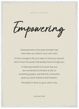 Empowering Word of Intention Framed print A1 (59.4 x 84.1 cm) White frame Linen paper