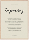 Empowering Word of Intention Framed print A1 (59.4 x 84.1 cm) Wood frame Linen paper