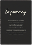 Empowering Word of Intention Framed print 70x100 cm / 28x40″ Black frame Carbon paper