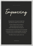 Empowering Word of Intention Framed print 70x100 cm / 28x40″ White frame Carbon paper