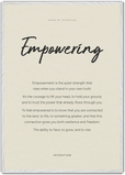 Empowering Word of Intention Framed print 70x100 cm / 28x40″ White frame Linen paper