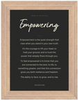 Empowering Word of Intention Framed print 70x100 cm / 28x40″ Wood frame Carbon paper