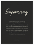 Empowering Word of Intention Framed print 60x80 cm / 24x32″ White frame Carbon paper