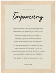 Empowering Word of Intention Framed print 13x18 cm / 5x7″ Wood frame Linen paper