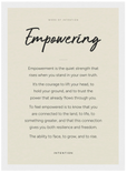 Empowering Word of Intention Framed print 21x29.7 cm / 8x12" White frame Linen paper