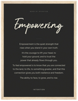 Empowering Word of Intention Framed print 30x40 cm / 12x16″ Wood frame Carbon paper