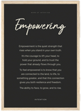 Empowering Word of Intention Framed print A3 (29.7 x 42 cm) Wood frame Carbon paper