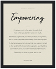 Empowering Word of Intention Framed print 40x50 cm / 16x20″ Black frame Linen paper