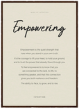 Empowering Word of Intention Framed print 50x70 cm / 20x28″ Dark wood frame Linen paper
