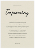 Empowering Word of Intention Framed print A1 (59.4 x 84.1 cm) White frame Linen paper