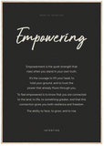 Empowering Word of Intention Framed print 70x100 cm / 28x40″ Wood frame Carbon paper