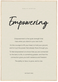 Empowering Word of Intention Framed print 70x100 cm / 28x40″ Wood frame Linen paper