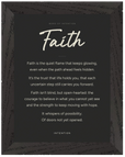 Faith Word of Intention Framed print 60x80 cm / 24x32″ Black frame Carbon paper