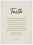 Faith Word of Intention Framed print 21x29.7 cm / 8x12" White frame Linen paper