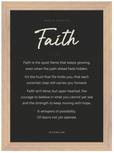 Faith Word of Intention Framed print 21x29.7 cm / 8x12" Wood frame Carbon paper