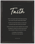 Faith Word of Intention Framed print 30x40 cm / 12x16″ Black frame Carbon paper