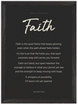 Faith Word of Intention Framed print A3 (29.7 x 42 cm) Black frame Carbon paper