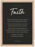 Faith Word of Intention Framed print A3 (29.7 x 42 cm) Wood frame Carbon paper