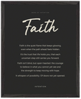 Faith Word of Intention Framed print 40x50 cm / 16x20″ Black frame Carbon paper