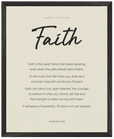 Faith Word of Intention Framed print 40x50 cm / 16x20″ Black frame Linen paper