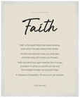 Faith Word of Intention Framed print 40x50 cm / 16x20″ White frame Linen paper