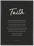 Faith Word of Intention Framed print A2 (42 x 59.4 cm) Black frame Carbon paper